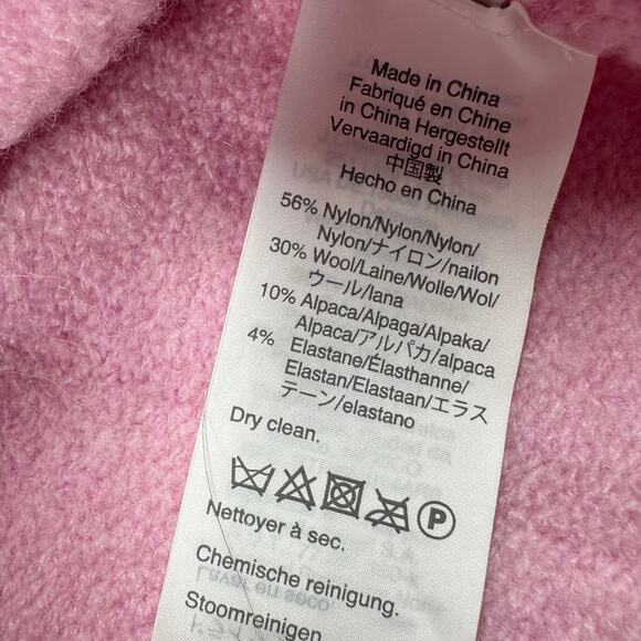 J.Crew Sweater Womens Small Pink Fair Isle Turtleneck Supersoft Yarn Wool Alpaca - Picture 6 of 8